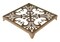 Raz 10.5" Gold and Clear Traditional Fleur de Lis Glass Top Decorative Tray